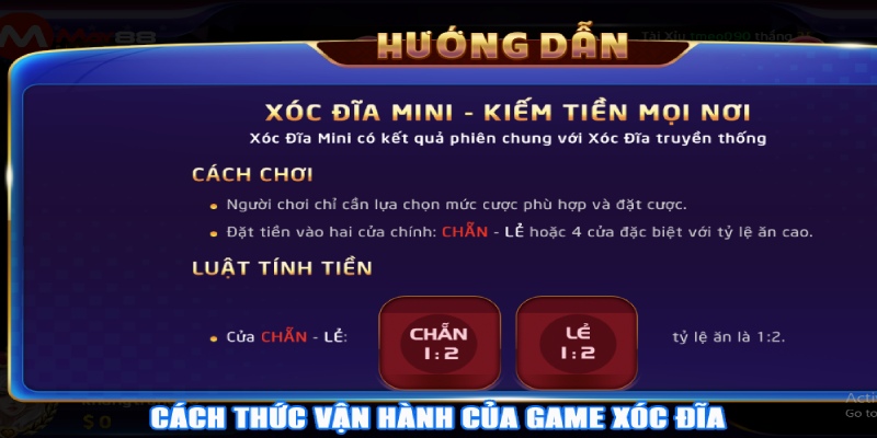 Cách thức vận hành của trò chơi xóc đĩa